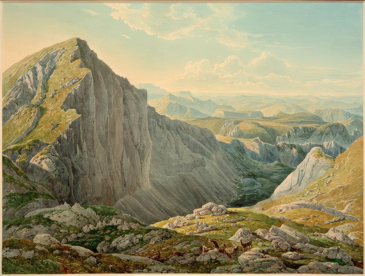 O Grande Höllstein com vista contra Mariazell de Eduard Gurk
