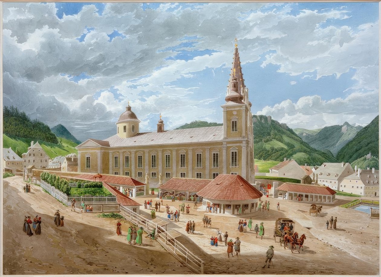 A Basílica Mariazell da praça da igreja de Eduard Gurk
