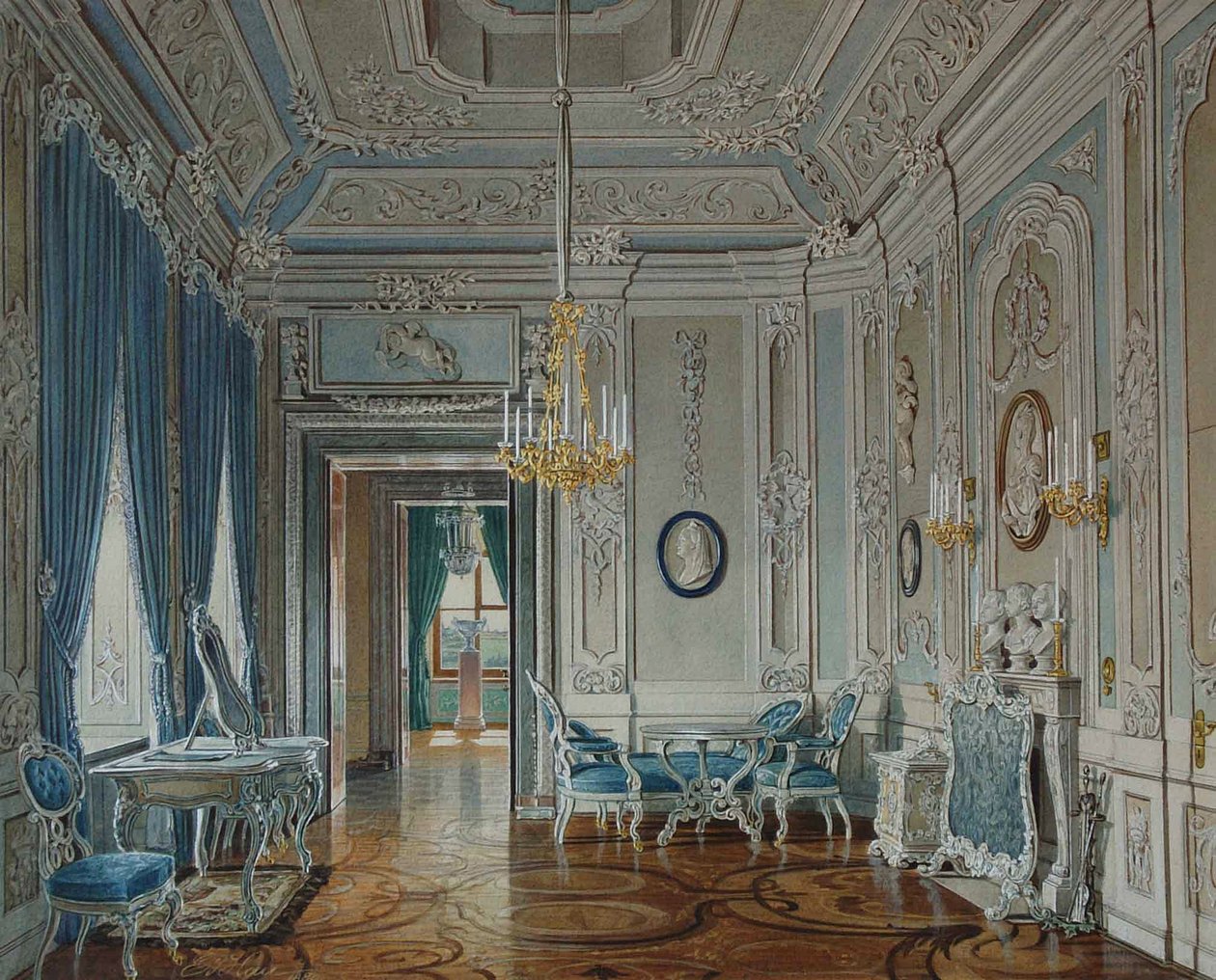 Vestiário da Imperatriz Maria Feodorovna no Palácio Gatchina de Eduard Hau