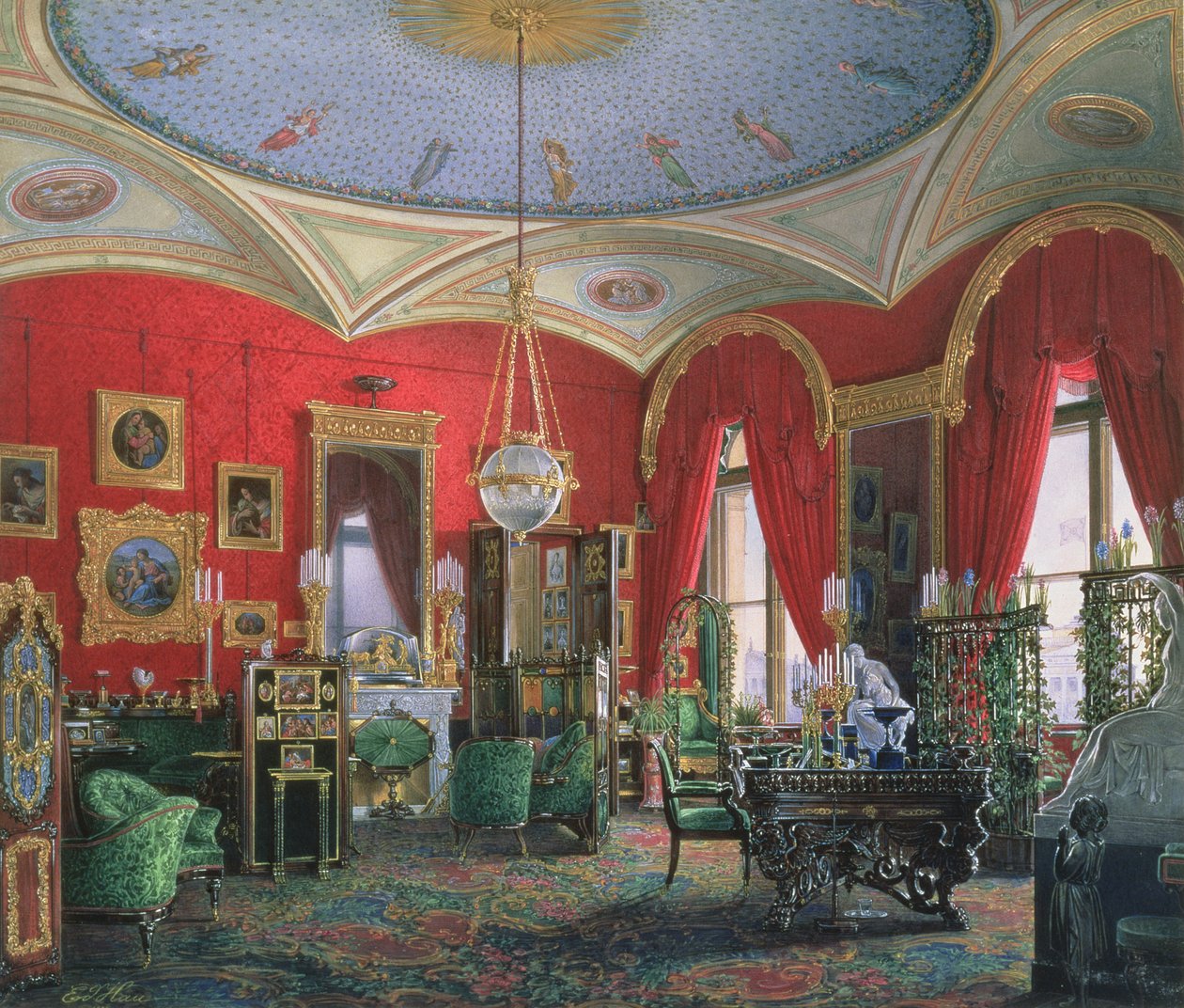 Interior do Palácio de inverno de Eduard Hau