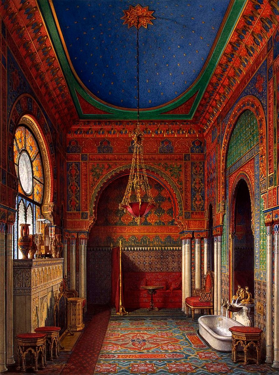 Interiores do Palácio de Inverno, 1870. de Eduard Hau