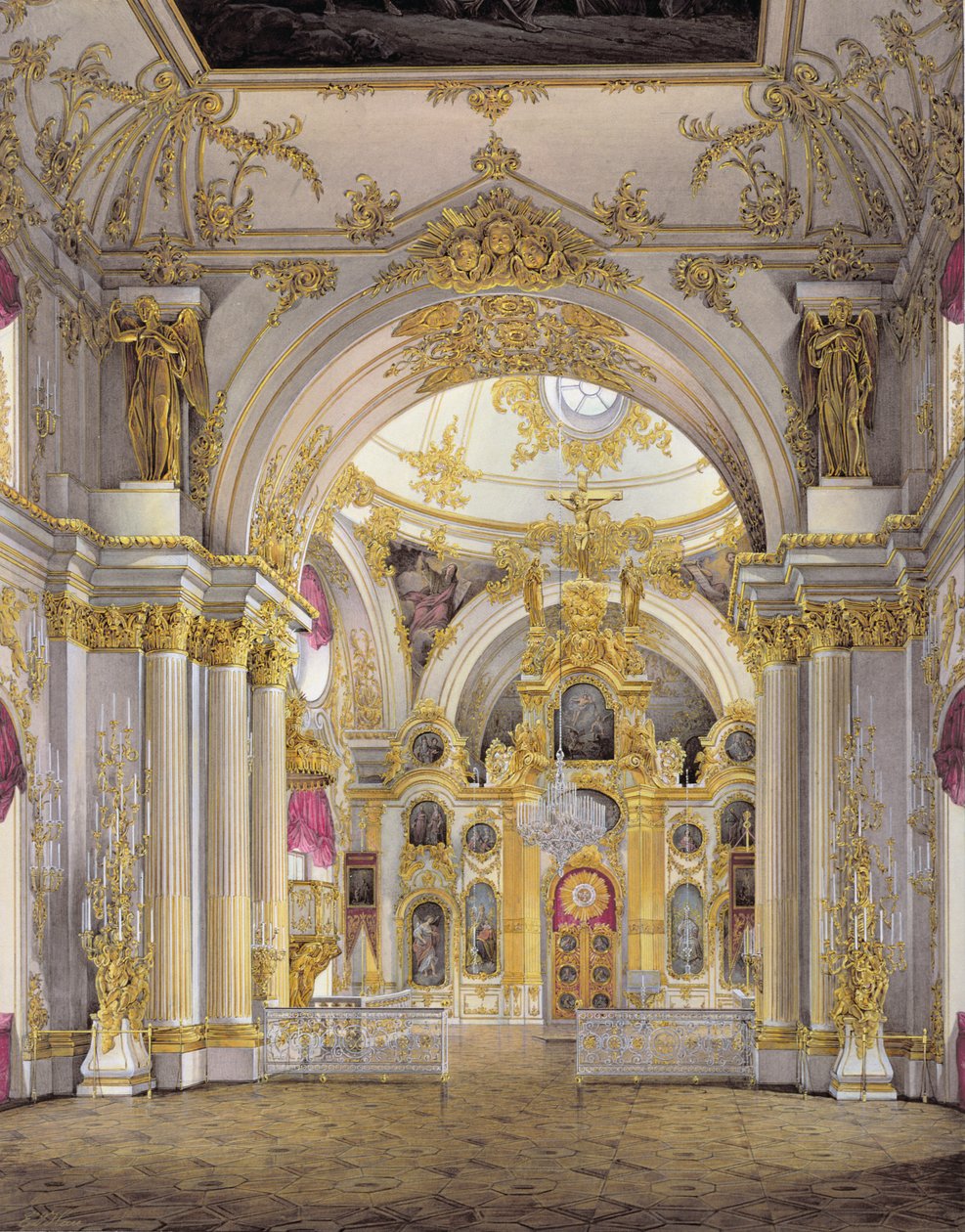 A, grande igreja, inverno, palácio de Eduard Hau