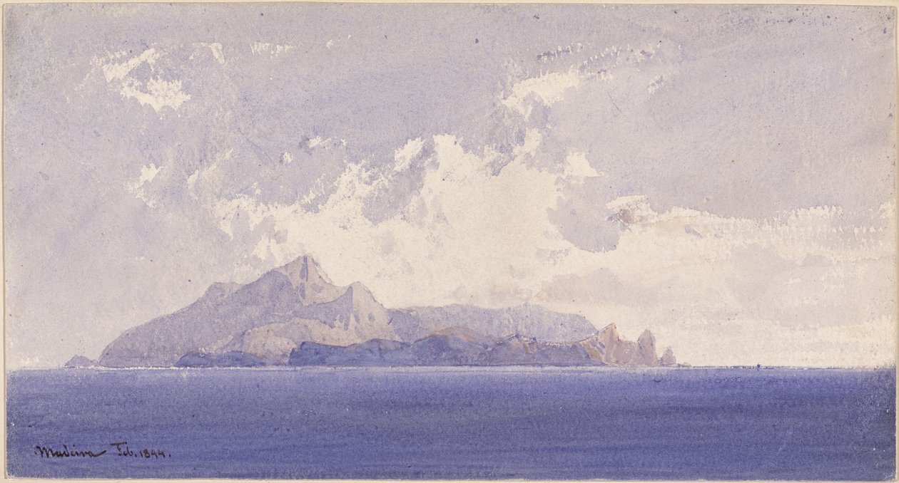 A ilha da Madeira vista do mar de Eduard Hildebrandt