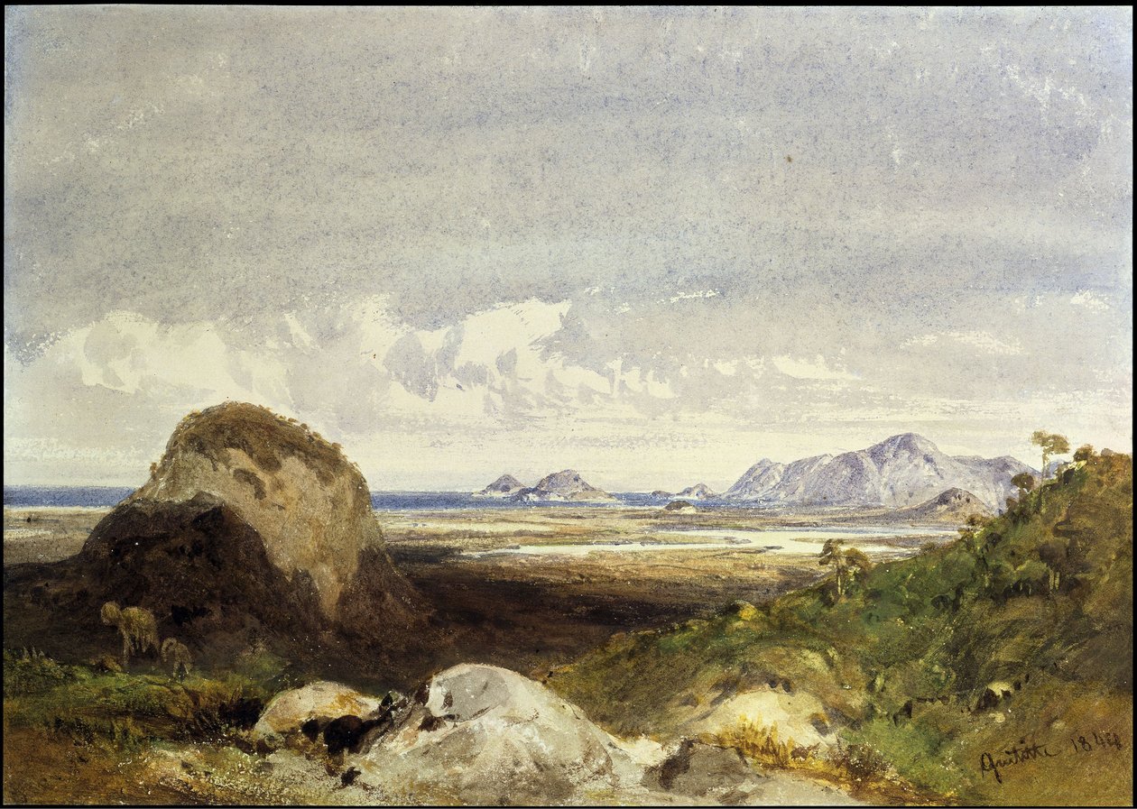 Paisagem costeira de Eduard Hildebrandt