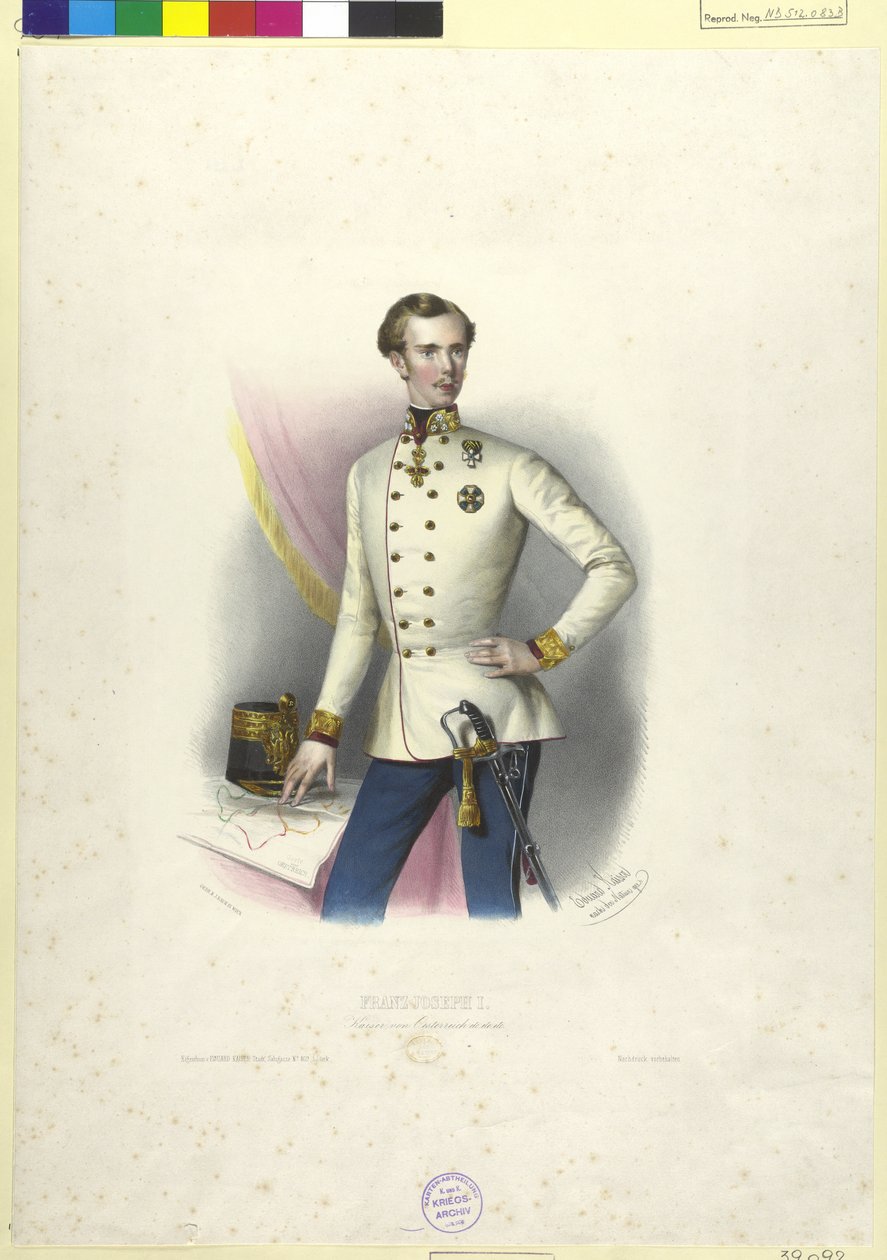 Imperador da Áustria Franz Joseph I de Eduard Kaiser