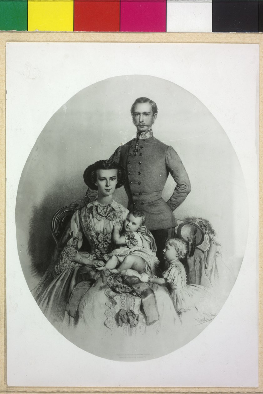 Imperador da Áustria com a família Franz Joseph I de Eduard Kaiser