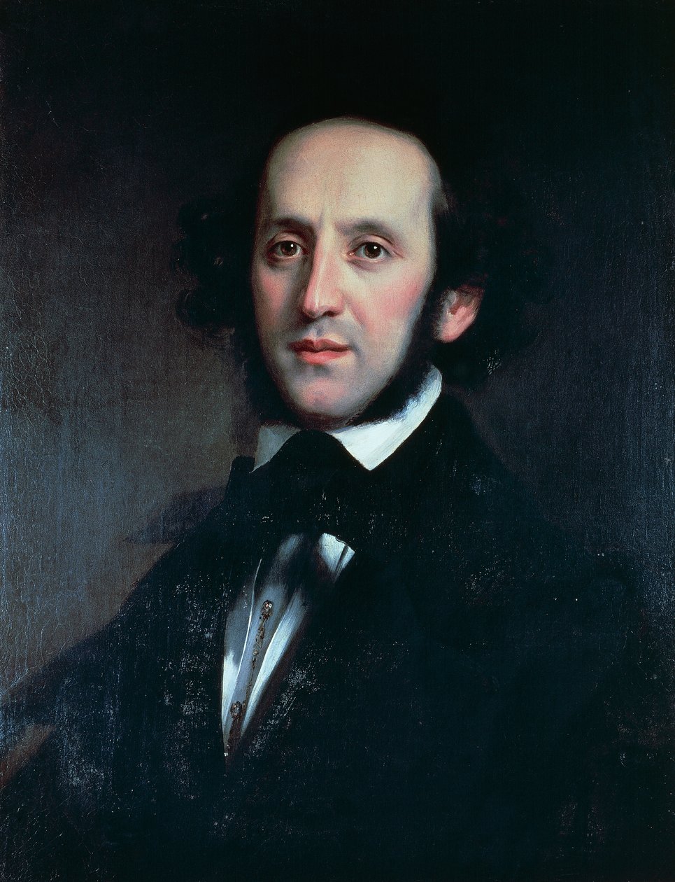 Retrato do compositor e maestro Felix Mendelssohn (Hamburgo, Alemanha) de Eduard Magnus