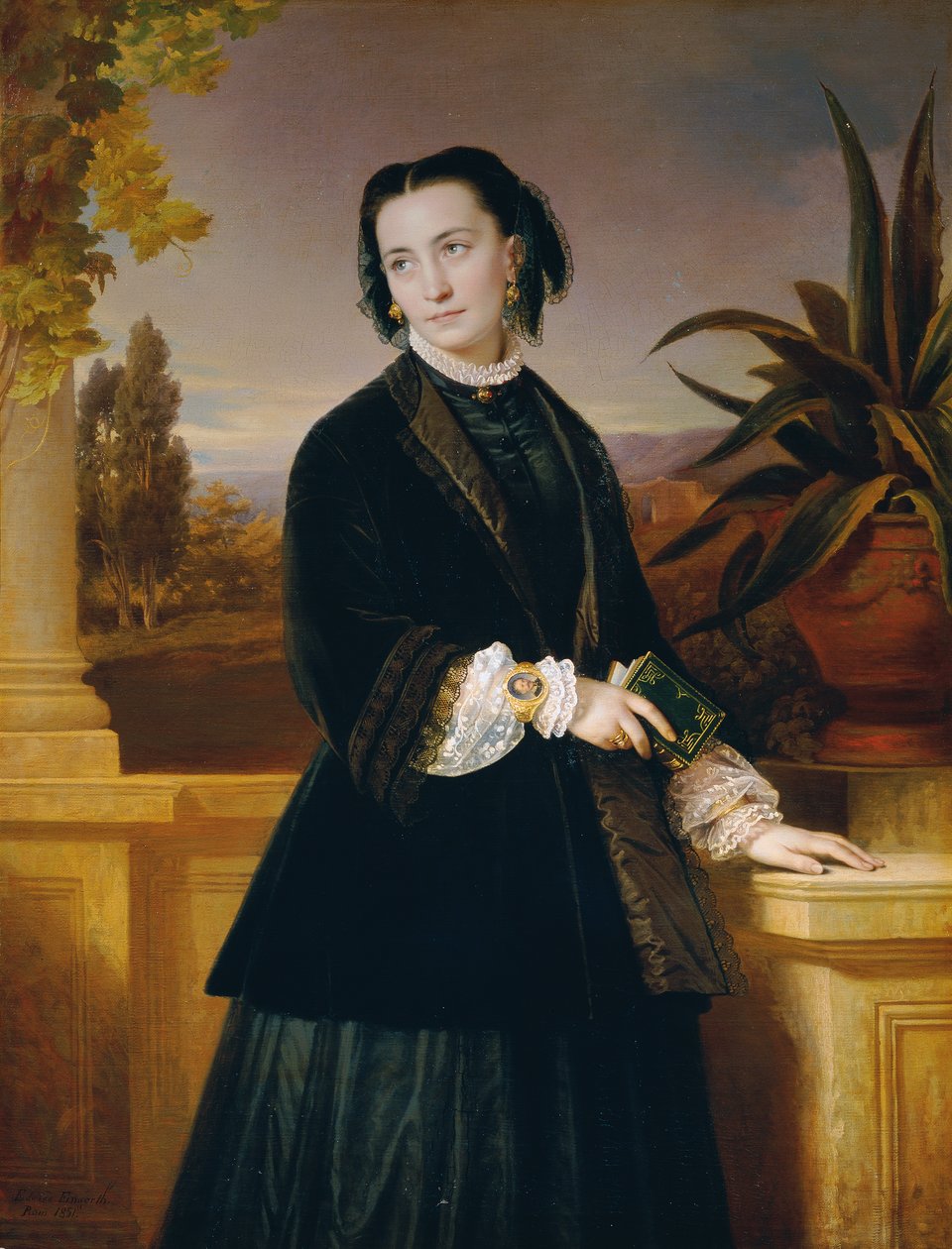 Auguste Engerth, a esposa do artista de Eduard Ritter von Engerth