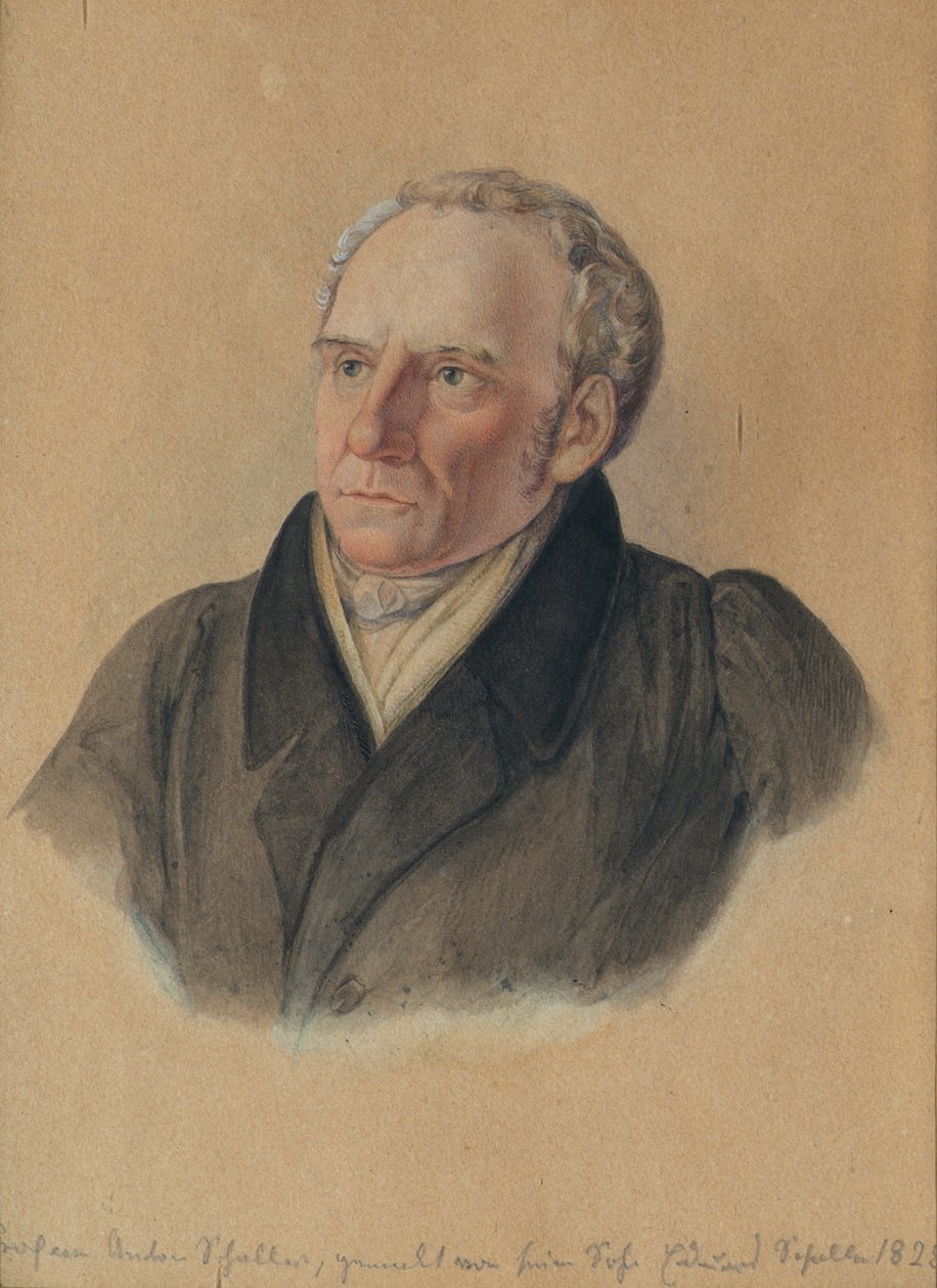 Professor Anton Schaller (1773-1844), o pai do artista de Eduard Schaller
