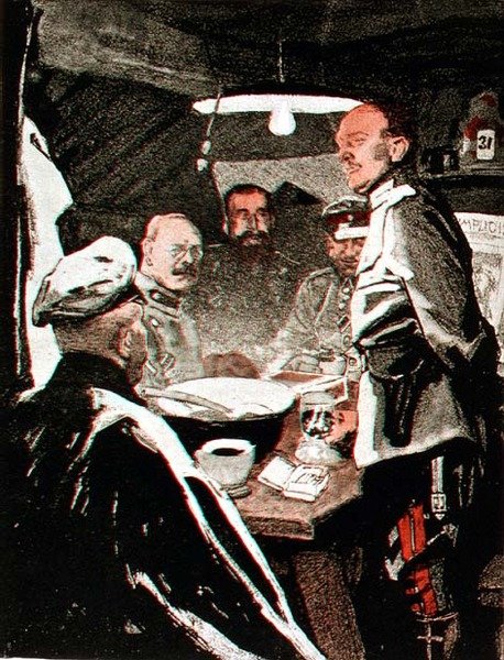 Soco de Ano Novo, ilustração de uma revista alemã, 
