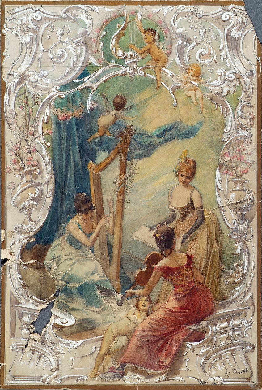Canto (desenho para um mural na Varieté Ronacher, Viena) de Eduard Veith