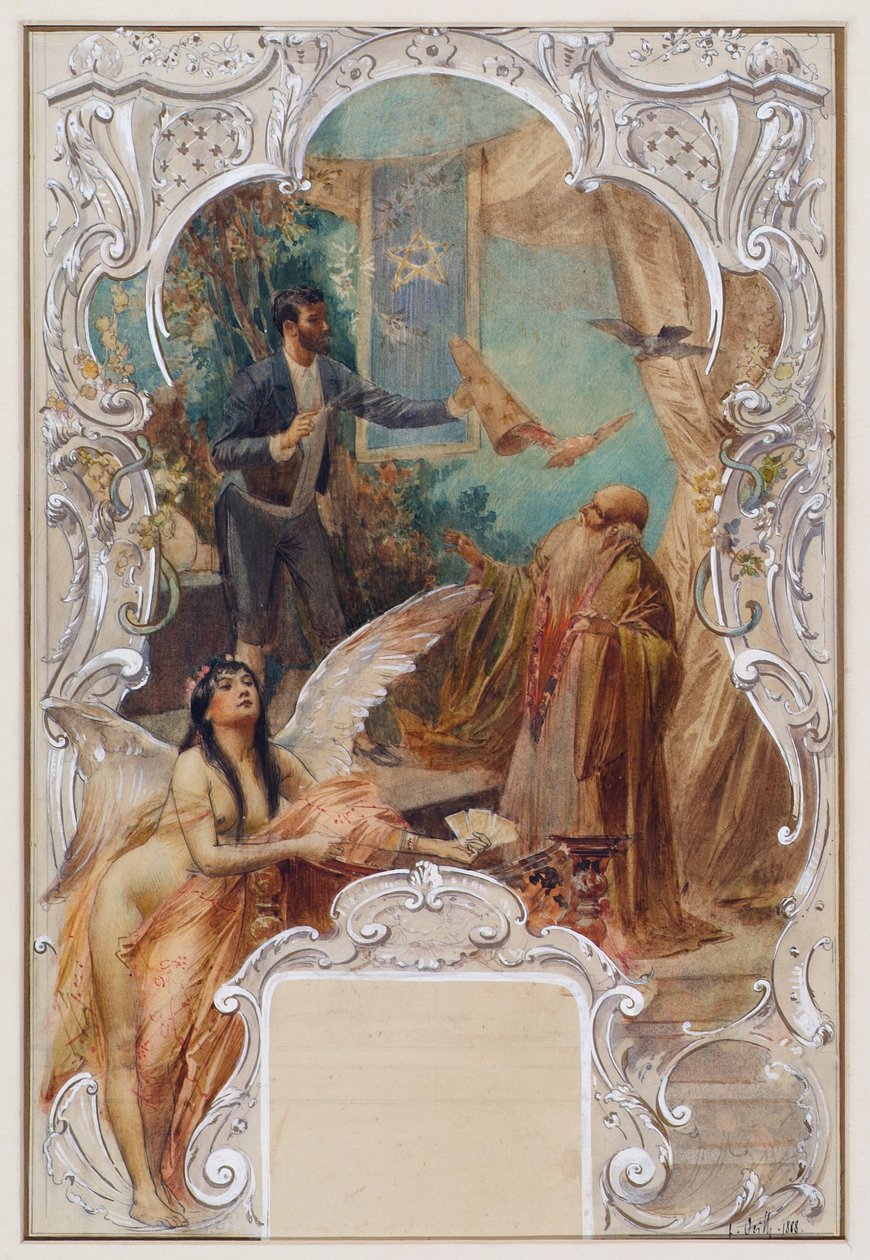 Conjurer (rascunho para um mural em Varieté Ronacher, Viena) de Eduard Veith
