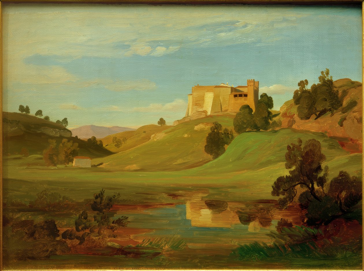 EWPose, paisagem italiana com amplo vale de Eduard Wilhelm Pose