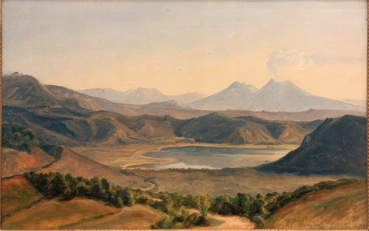 Lago Averno e Vesúvio de Eduard Wilhelm Pose