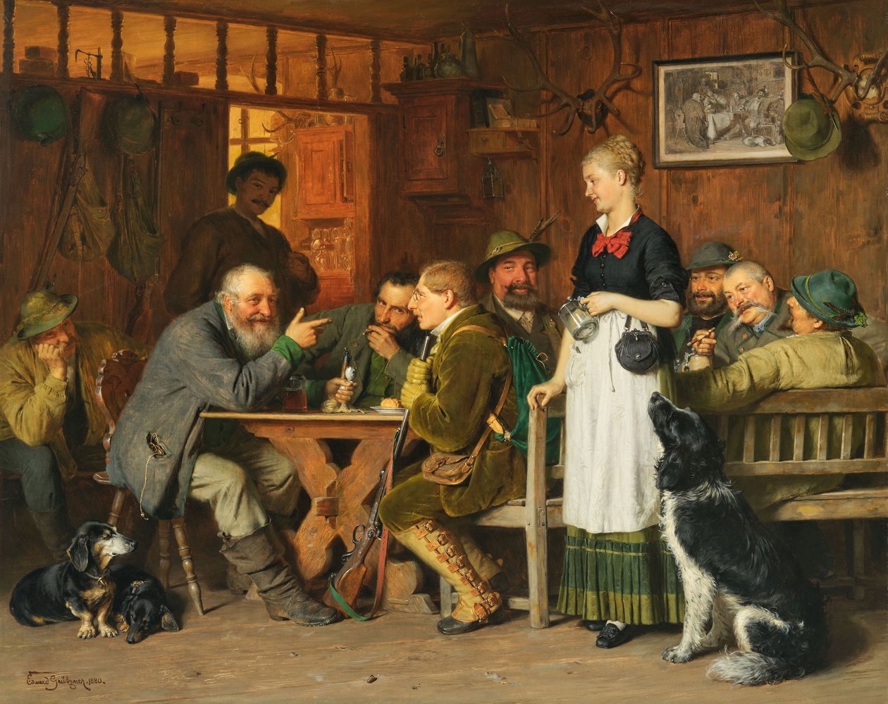 Eduard Grützner O caçador de domingo 1880 de Eduard von Grutzner