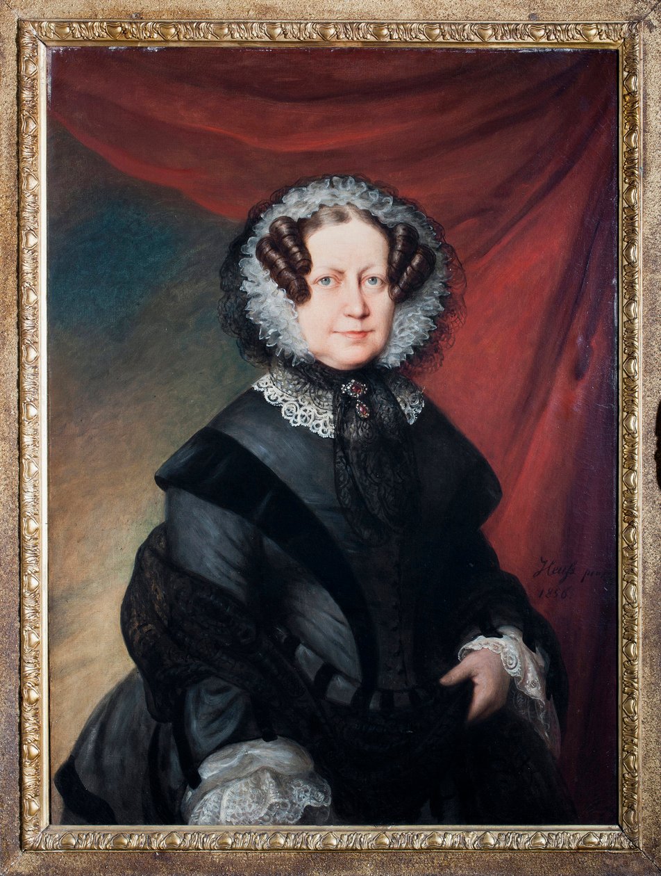 Retrato de Artemisia Negrone Brignole-Sale (Brignole Sale), Mãe da Duquesa Galliera Maria Brignole Sale de Ferrari Pintura de Eduard von Heuss (1808-1880) Genes, musei di strada nuova de Eduard von Heuss
