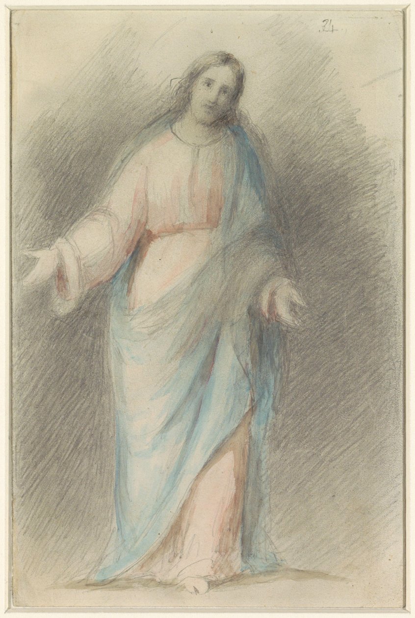Cristo em pé, com os braços estendidos de Eduard von Heuss