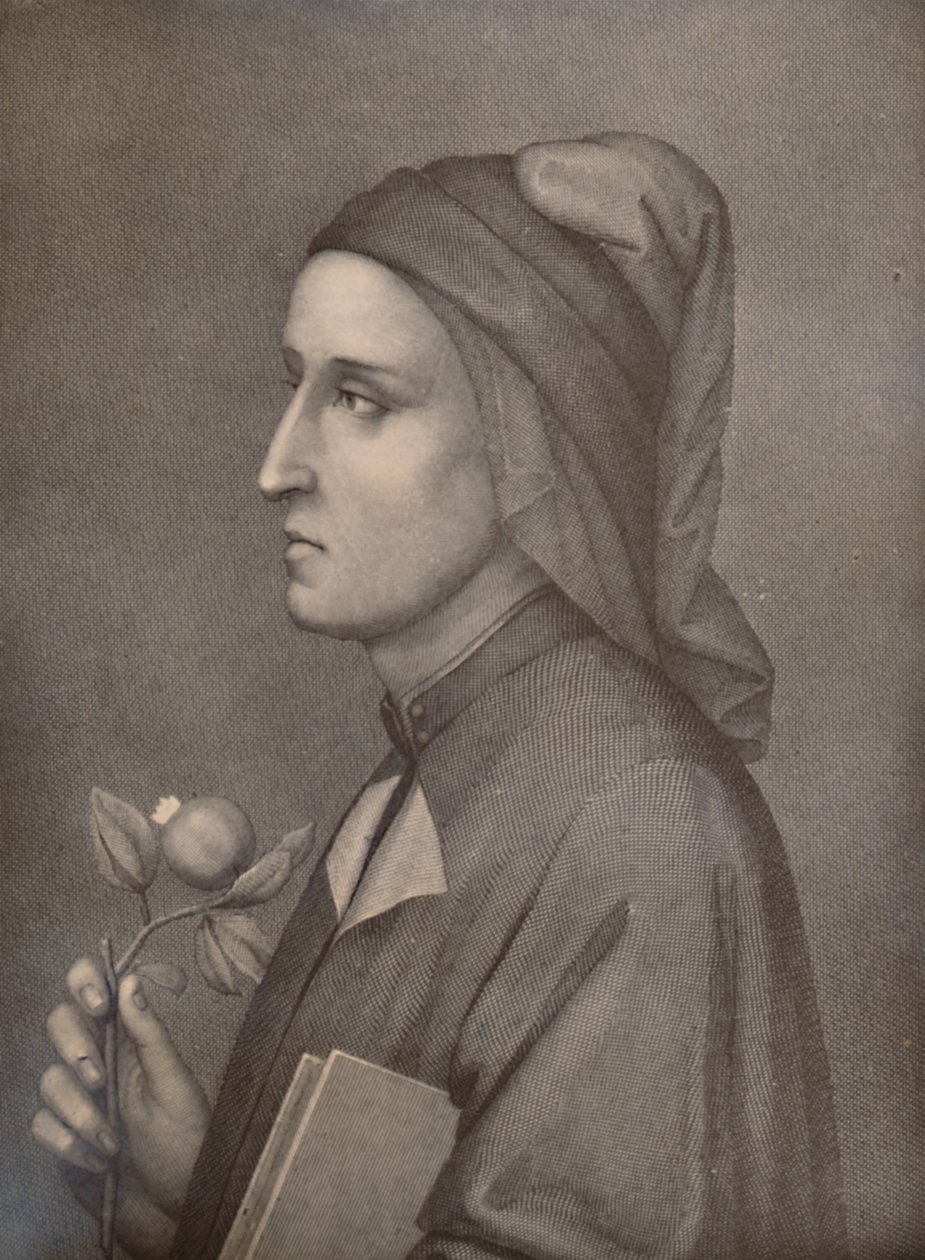 Dante Alighieri, poeta italiano, século XIX 1894 de Eduardo Chiossone