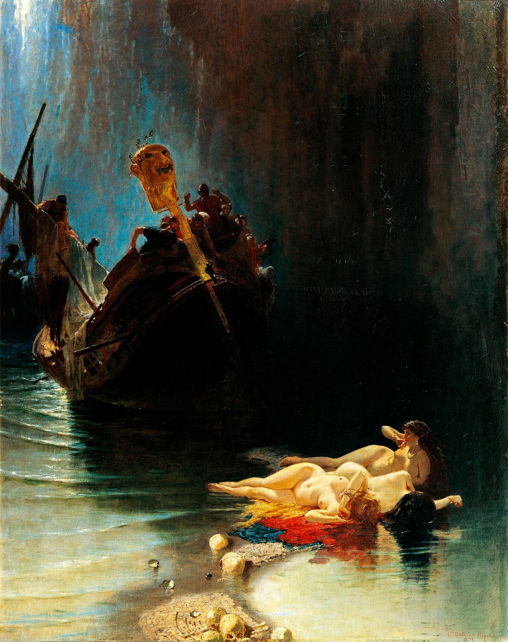 Legenda das sirenes (óleo sobre tela) de Eduardo Dalbono