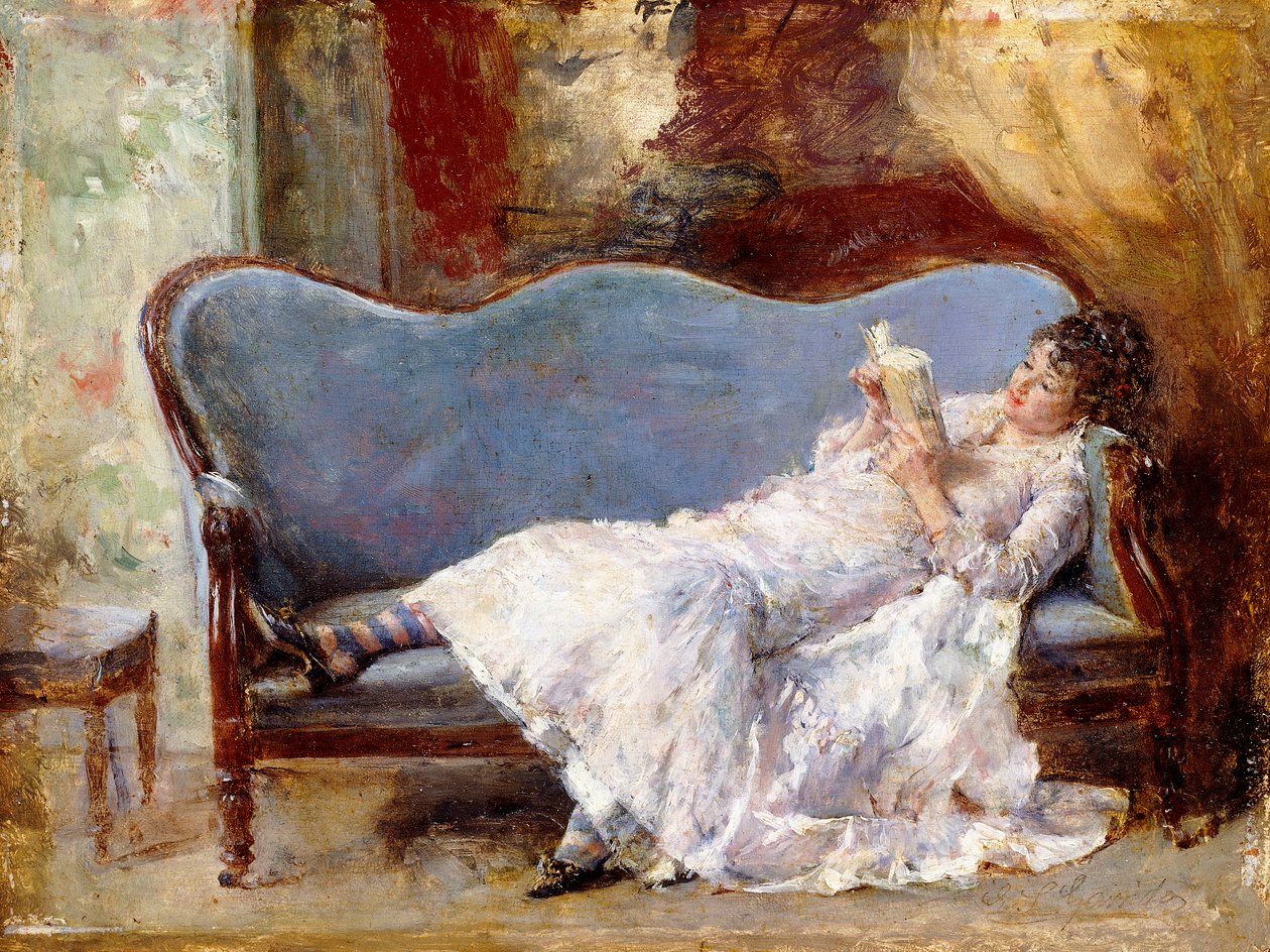A Lady Reading, de Eduardo Leon Garrido