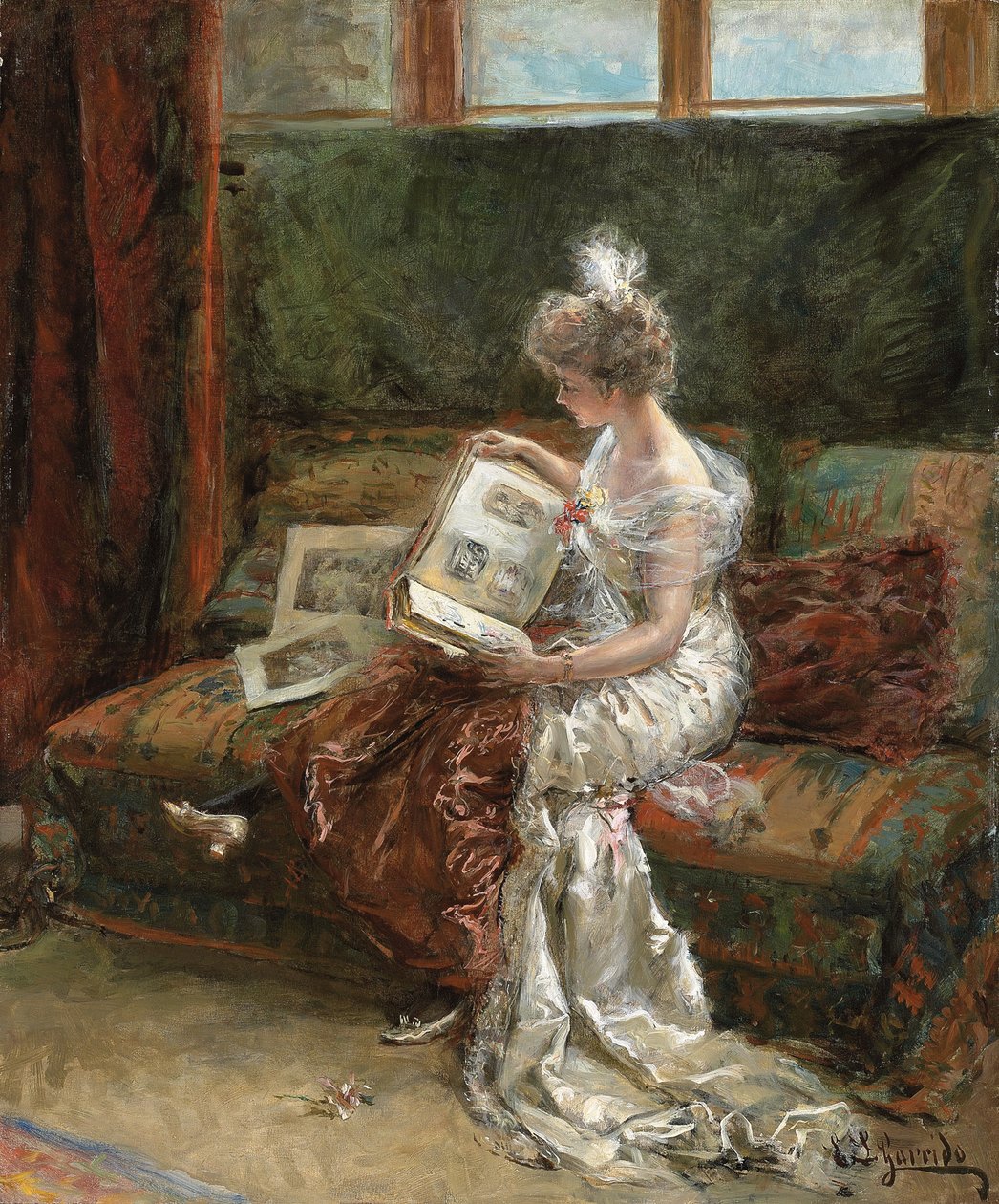 Leonie Garrido Olhando para um álbum de gravuras, de Eduardo Leon Garrido