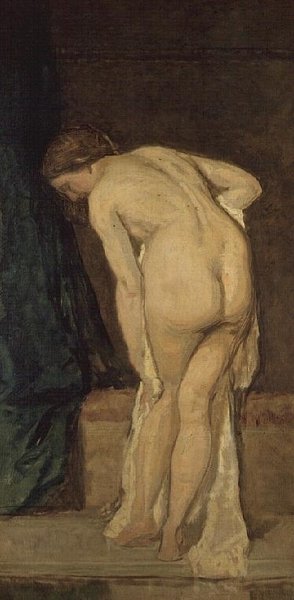 Deixar o Banho (óleo sobre tela) de Eduardo Rosales