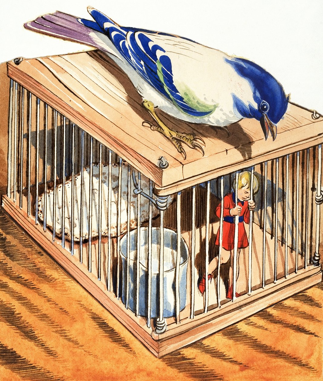 Tom Thumb numa gaiola de pássaros de Eduardo Teixeira Coelho
