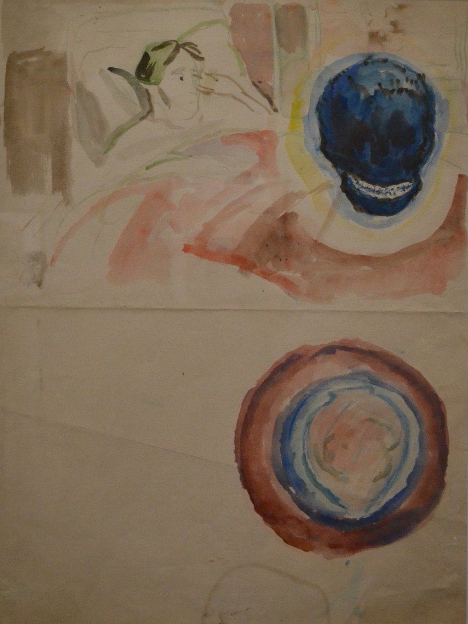 Artistas com crânio de Edvard Munch