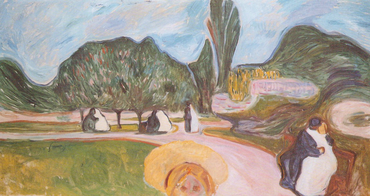 Amor casal no parque de Edvard Munch