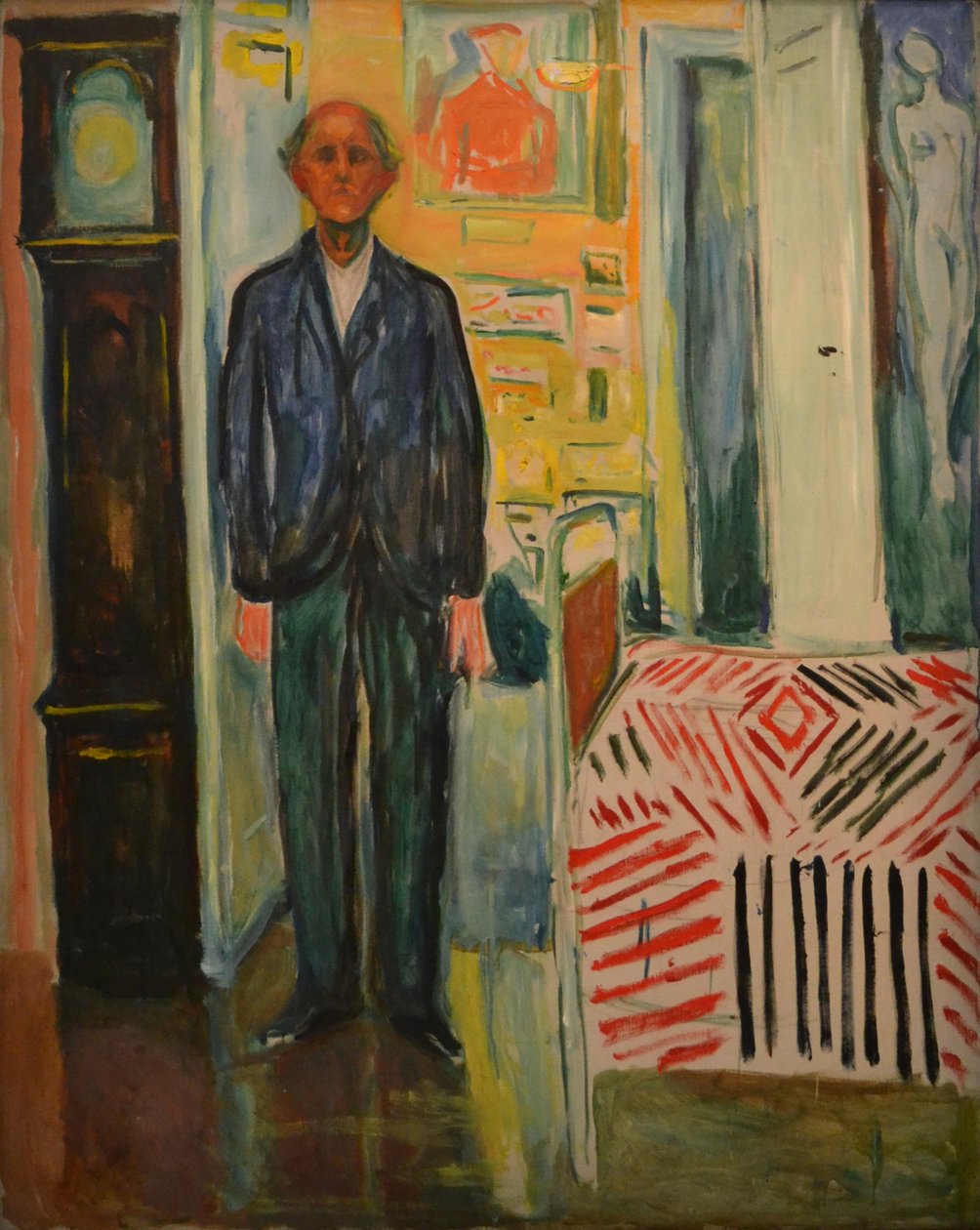 Entre o relógio e a cama de Edvard Munch