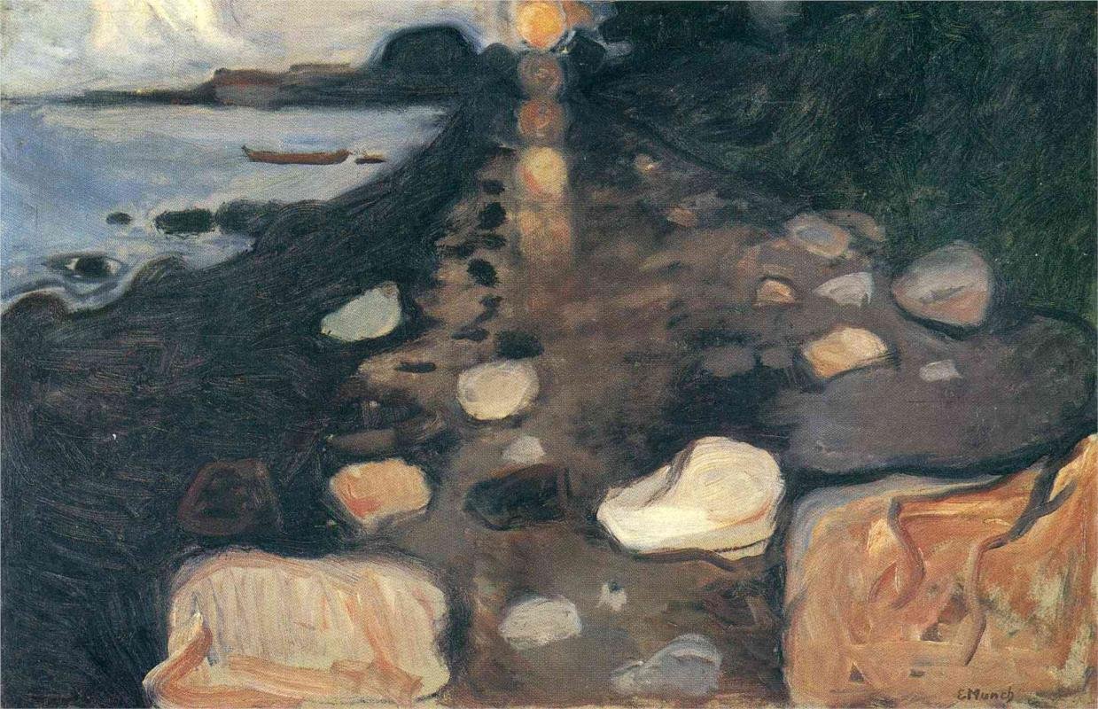Luar na praia de Edvard Munch