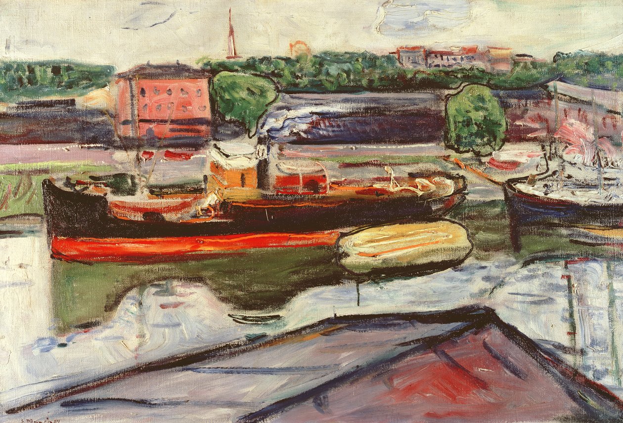Retrato, de, lubeck, com, um, steamer de Edvard Munch