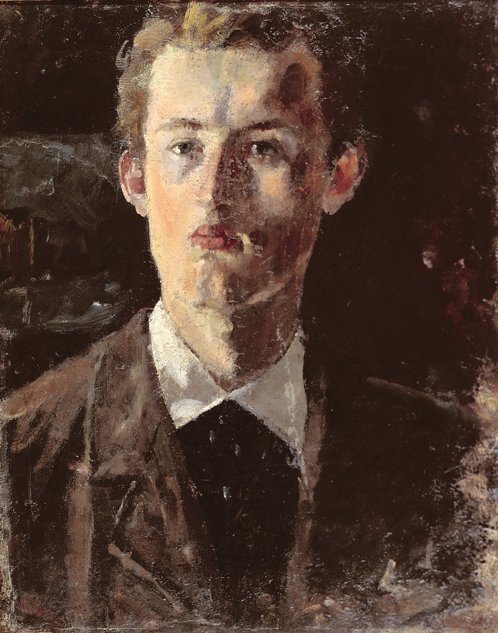 Auto-retrato, 1882 de Edvard Munch