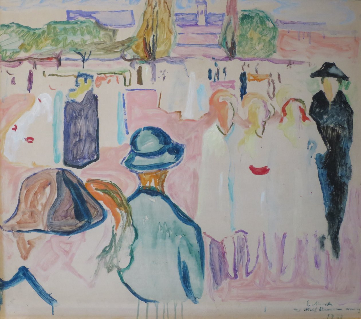 Verão na Karl Johan Street de Edvard Munch