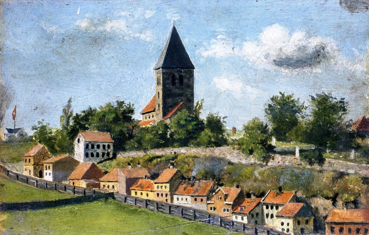 Telthusbakken com a Igreja Gamle Aker de Edvard Munch