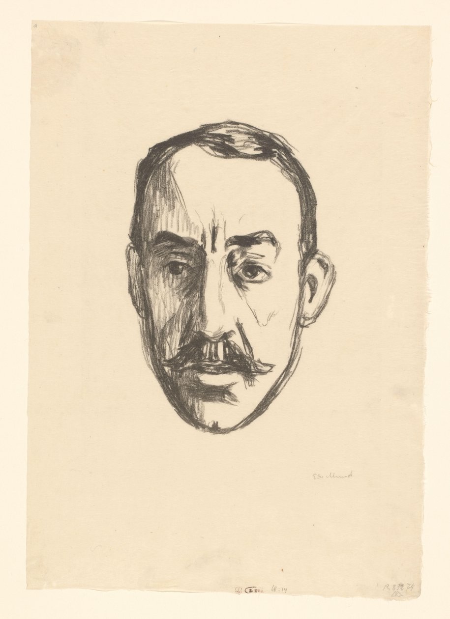 Retrato de Henry van de Velde Henry van de Velde (título original) de Edvard Munch (signed by artist)