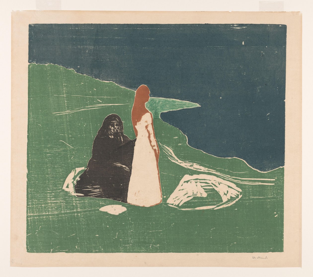 Duas mulheres na costa (título original) de Edvard Munch (signed by artist)