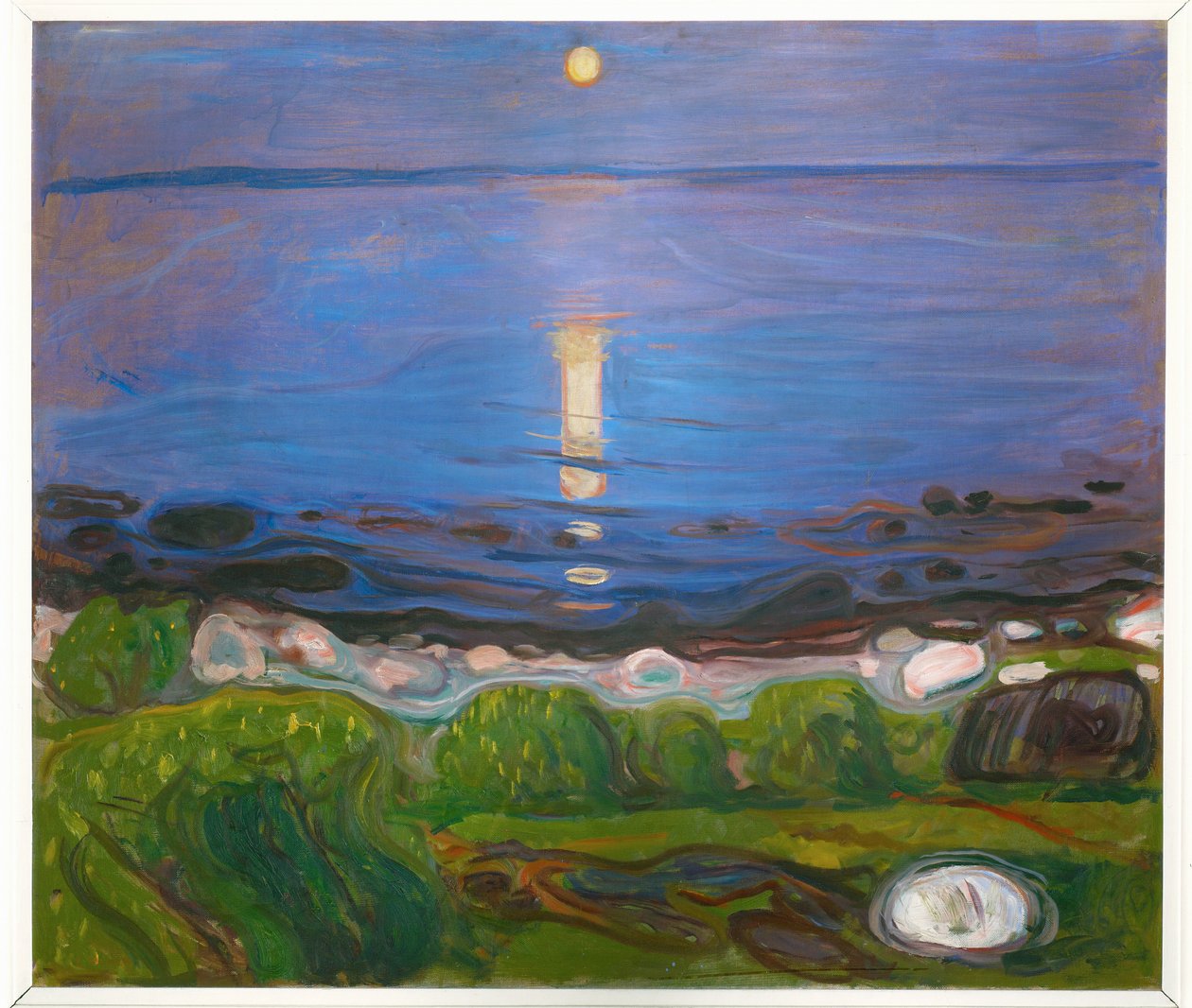 Uma noite de verão na praia (pintura) de Edvard Munch