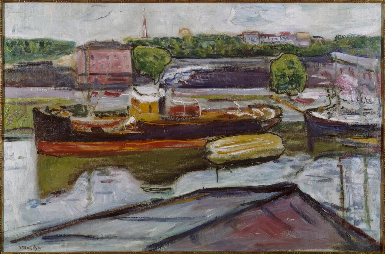Na viagem em Lübeck de Edvard Munch