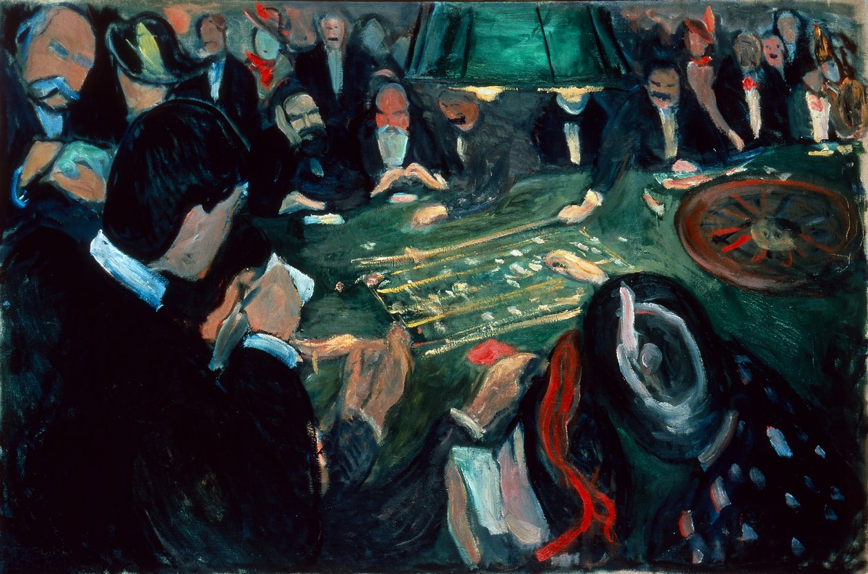 Na Mesa de Roleta em Monte Carlo de Edvard Munch