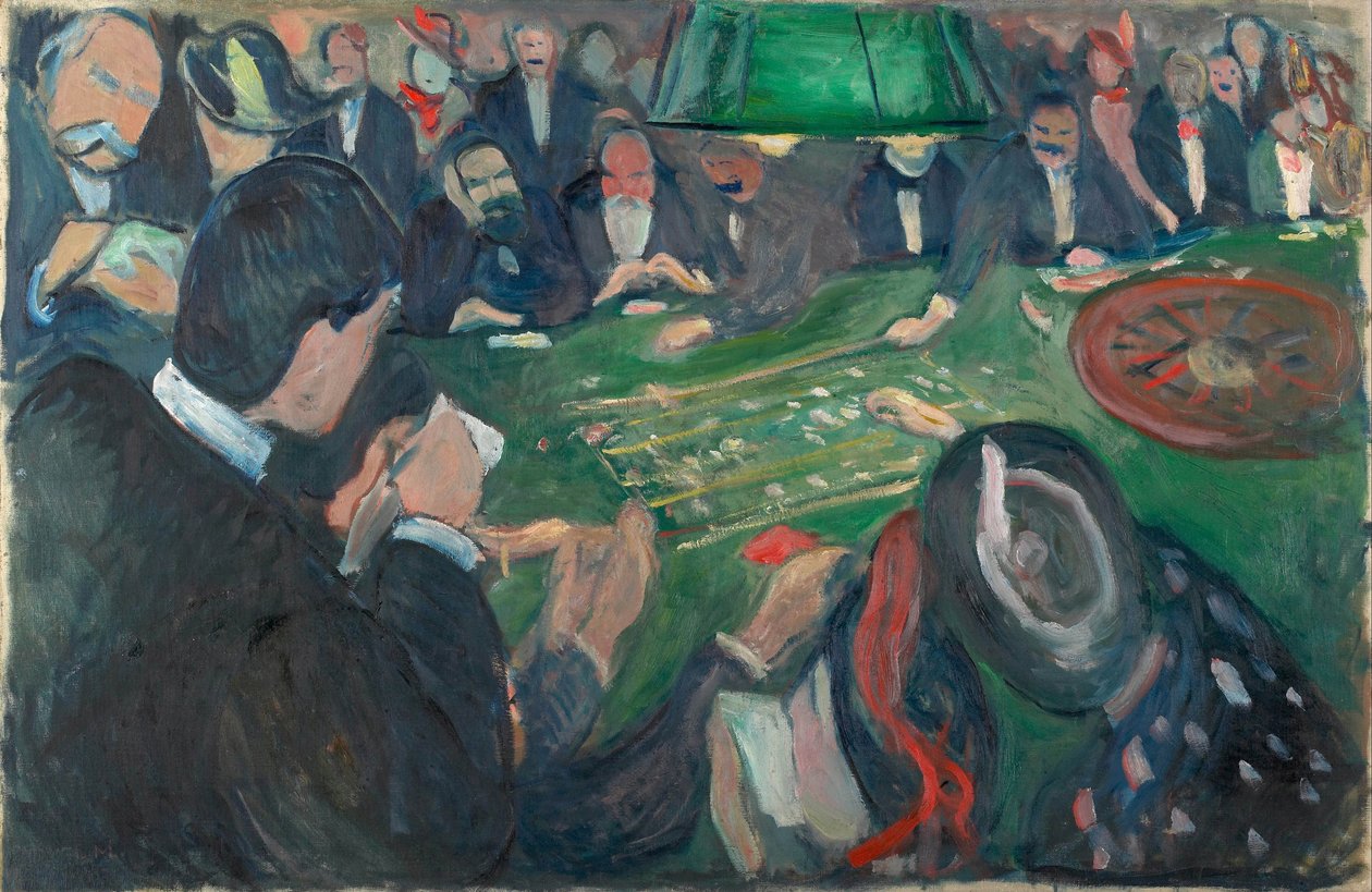 Na Mesa de Roleta em Monte Carlo par Munch, Edvard (1863-1944). Óleo sobre tela, tamanho : 74x116 de Edvard Munch