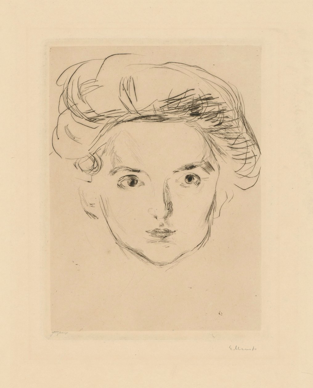 Cocotte berlinense (cabeça de rapariga) de Edvard Munch