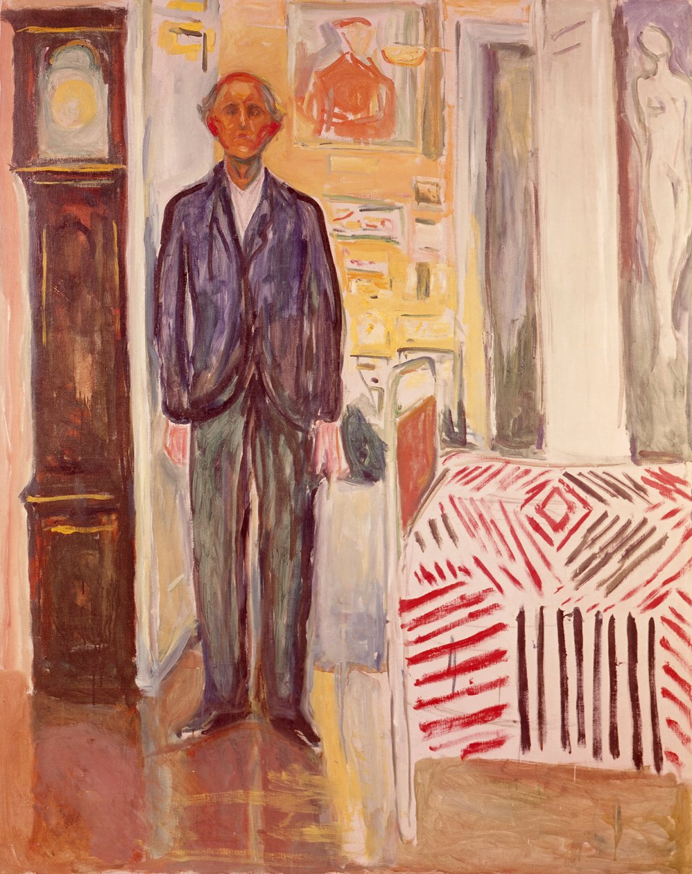 Entre o relógio e a cama de Edvard Munch
