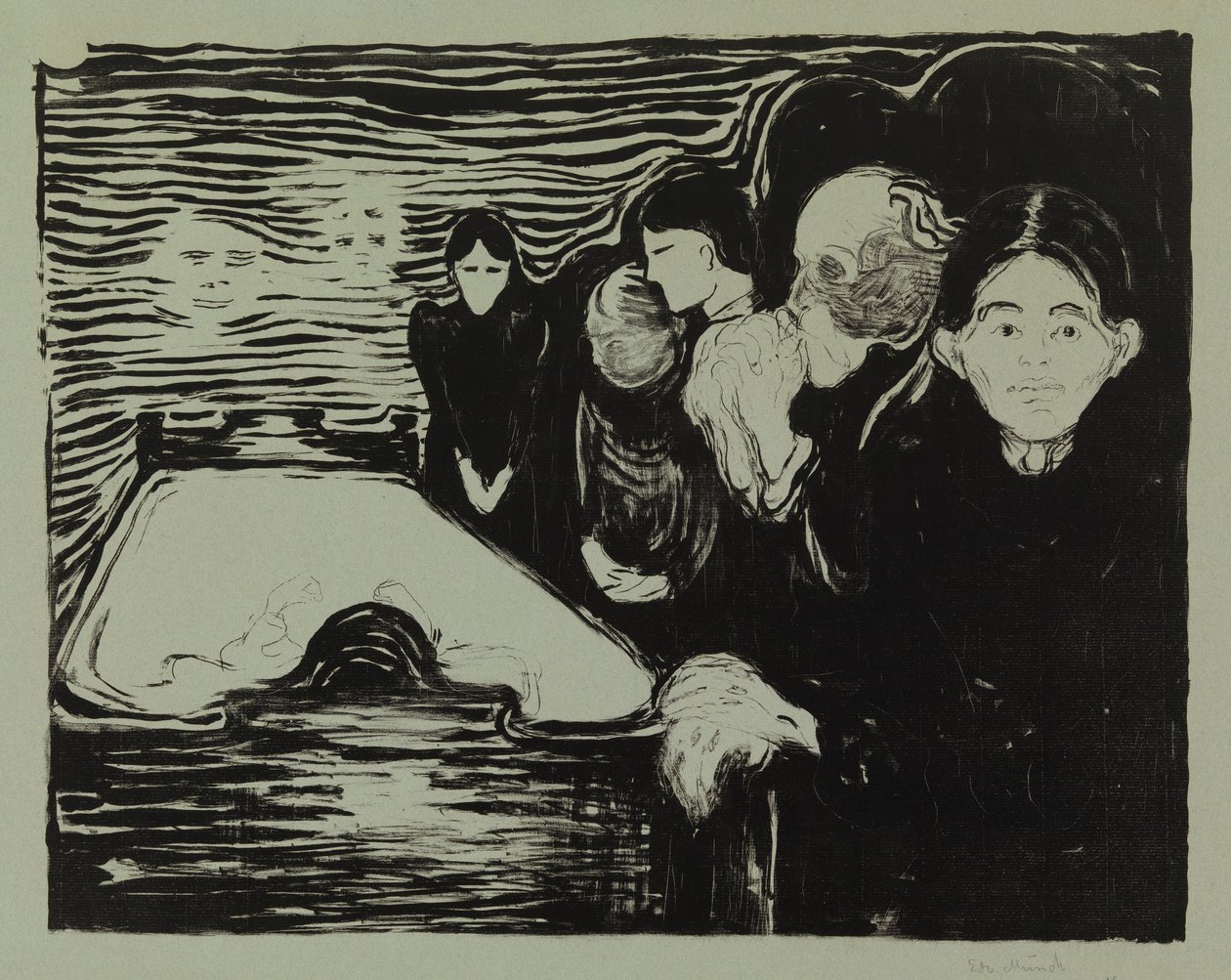 Ao lado do leito de morte de Edvard Munch