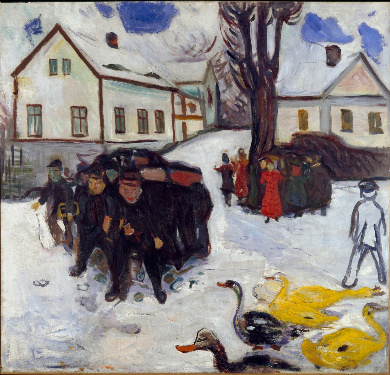 Crianças e gansos de Edvard Munch