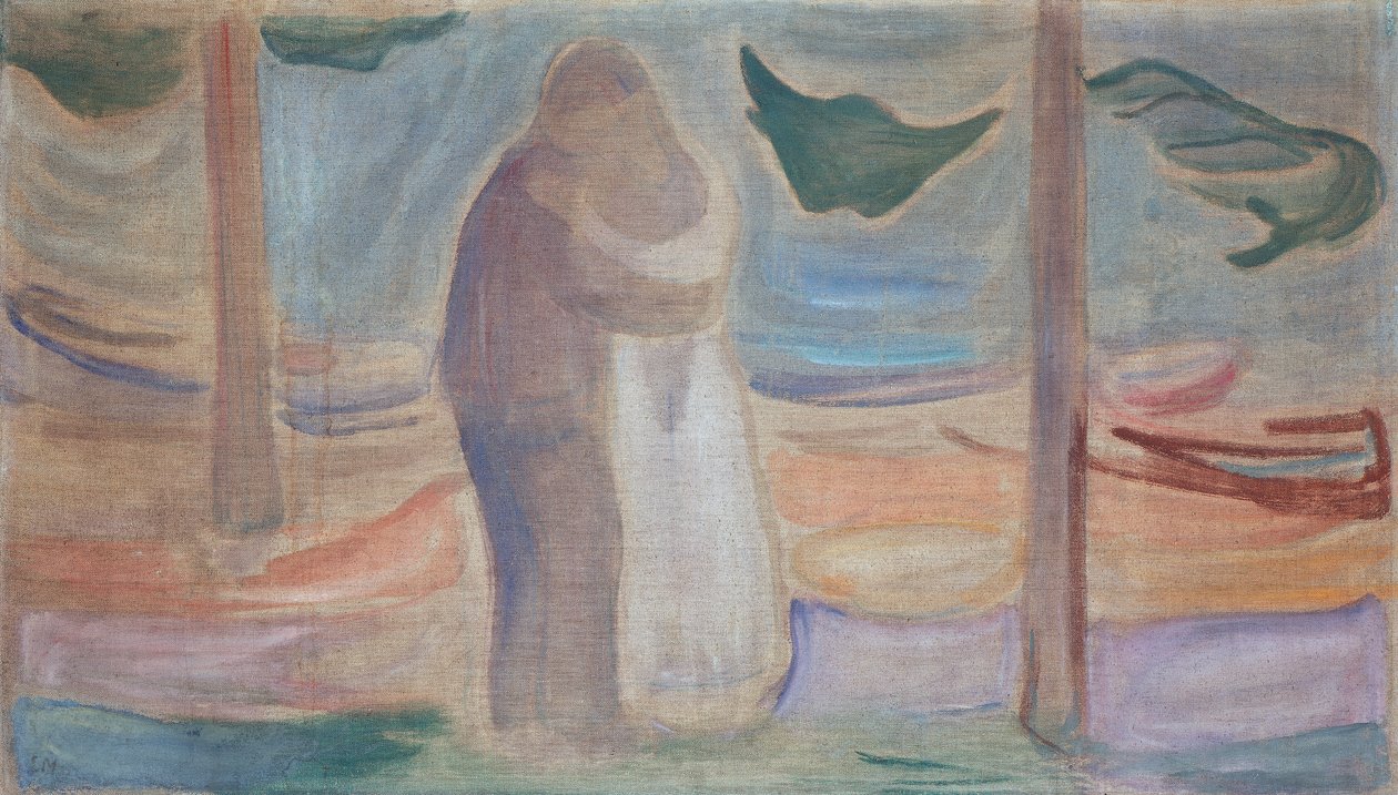 Casal na praia de Edvard Munch