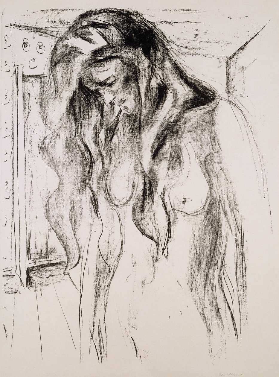 Menina chorando; Menina chorando de Edvard Munch