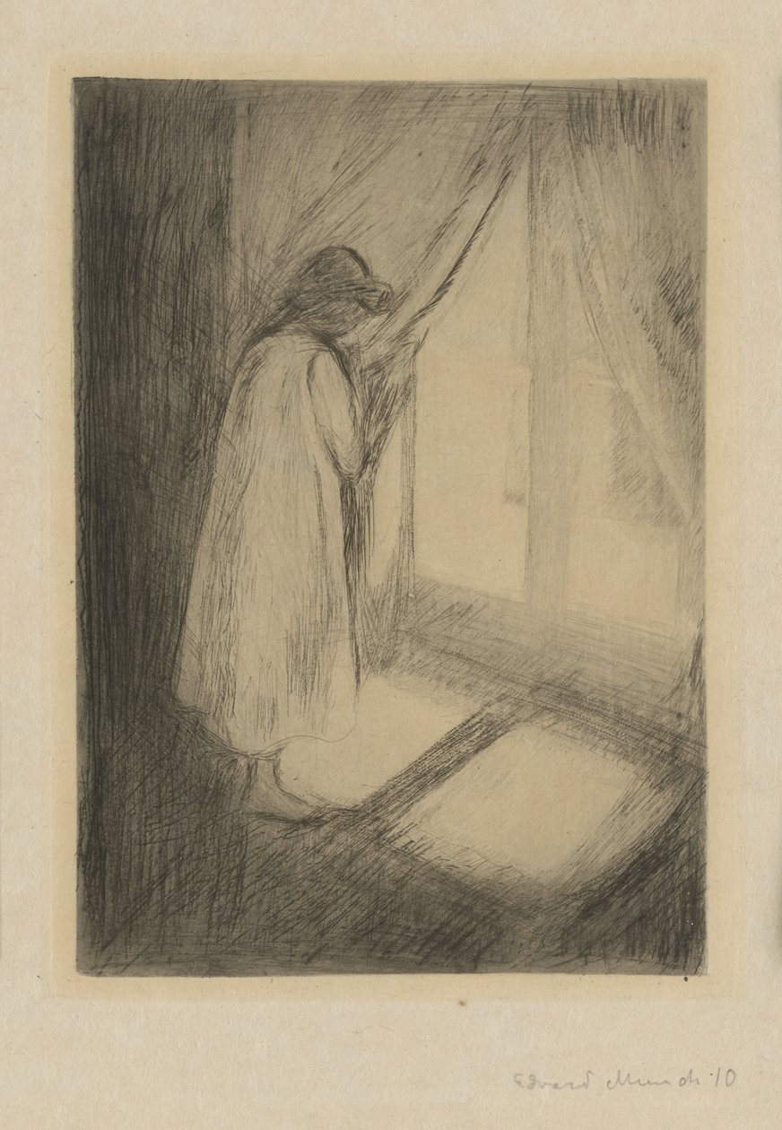 A rapariga à janela de Edvard Munch