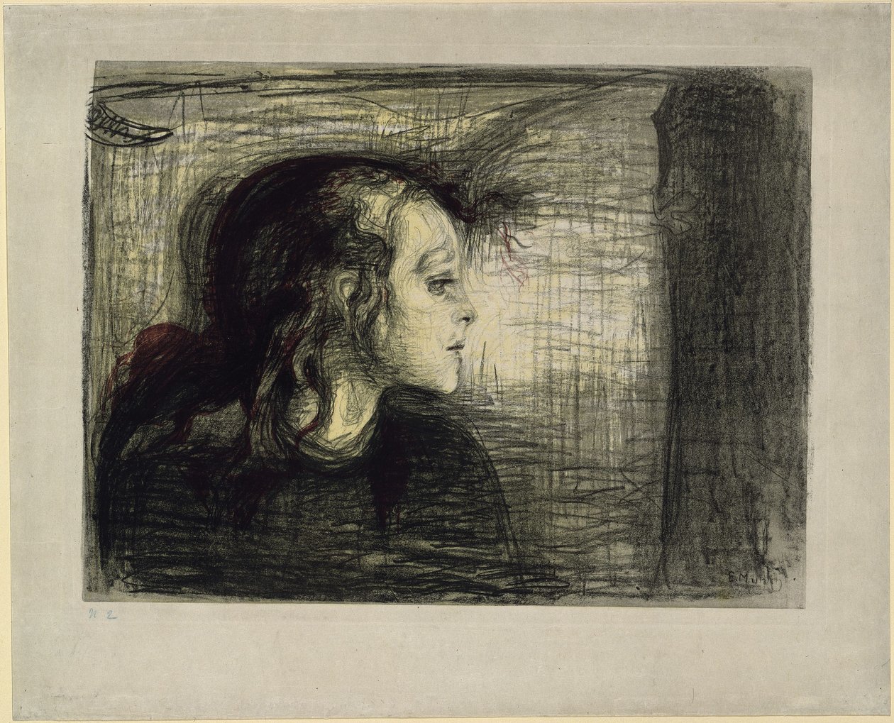 A criança doente I de Edvard Munch