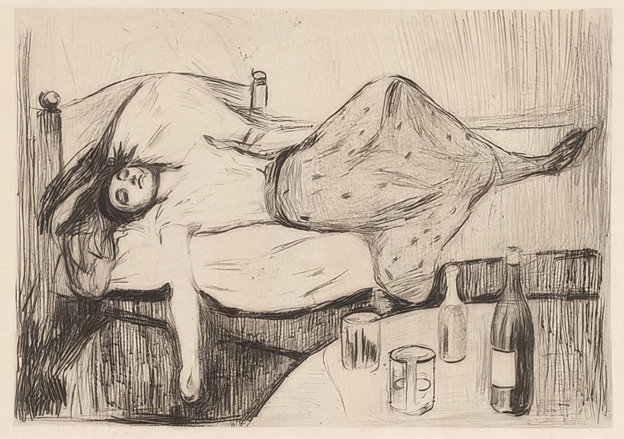 O dia seguinte. 1894 de Edvard Munch